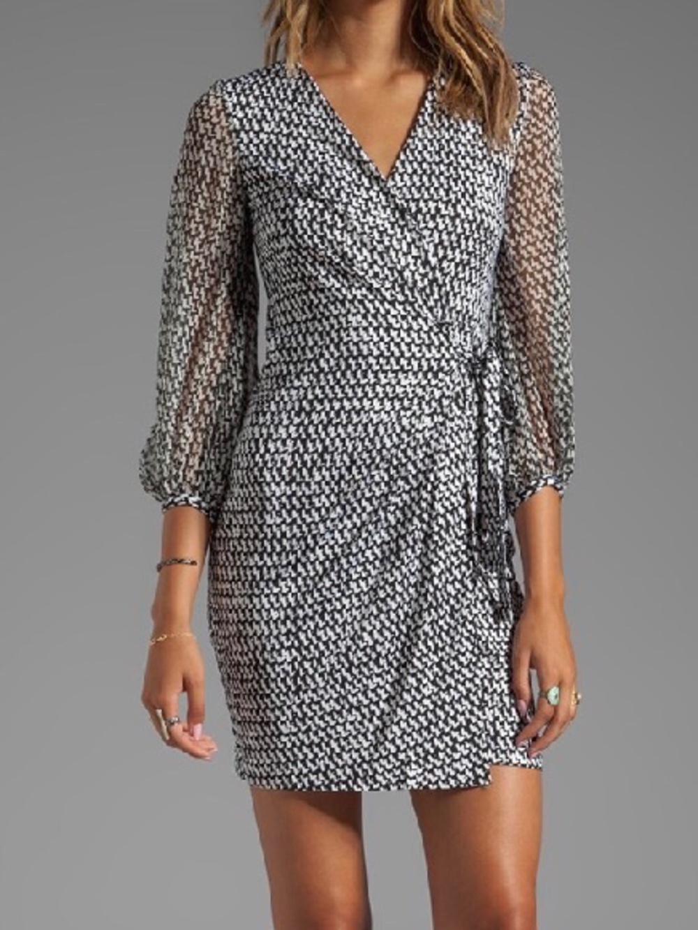 Diane von Furstenberg Sigourney Silk Wrap Dress Size 0